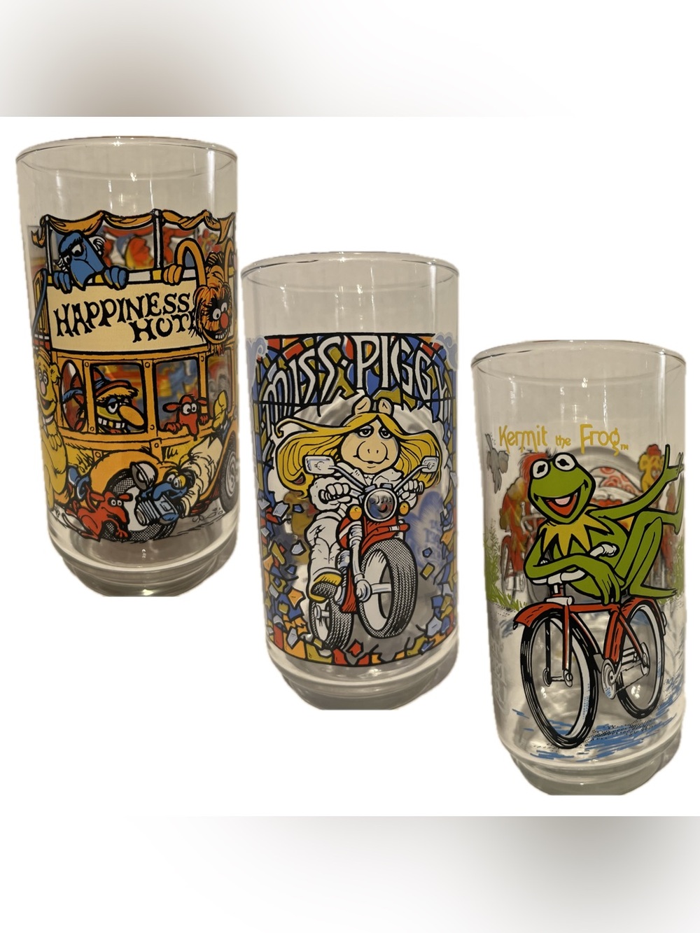 Set of 3 vintage 1981s McDonald's and Jim Henson Productions Glasses